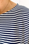 Navy White Stripe