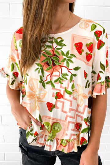 Peach Tropical Print: kym