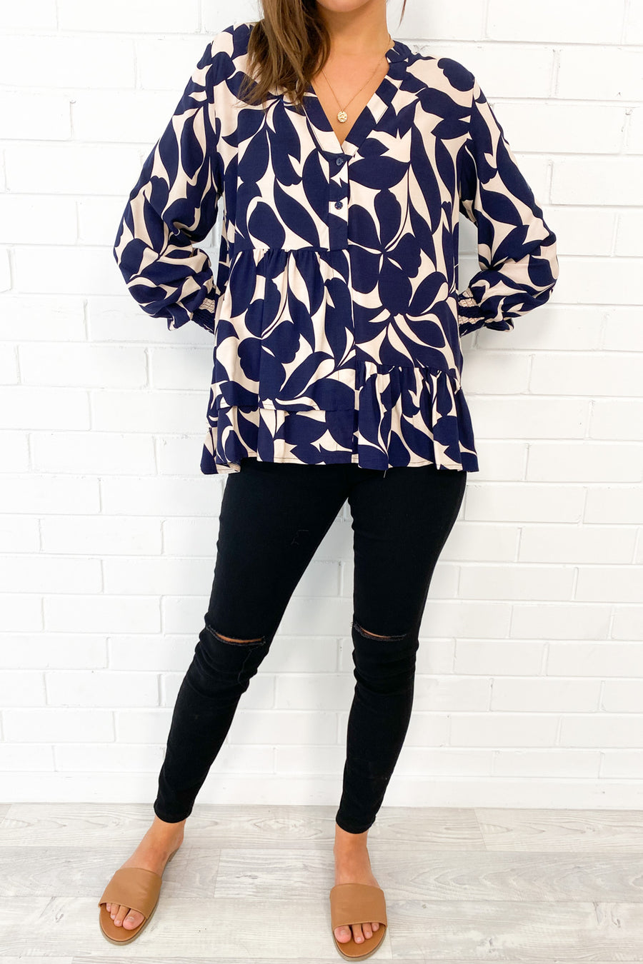 Navy Print