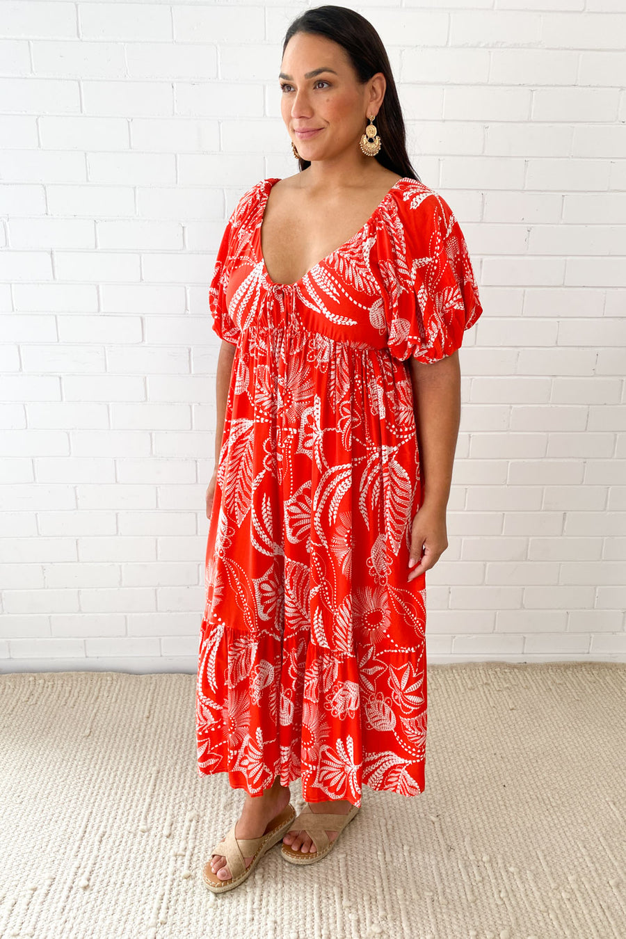 Red Palm Print