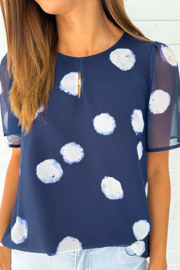 Navy Polka Dot: kym