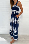 Navy White Boho