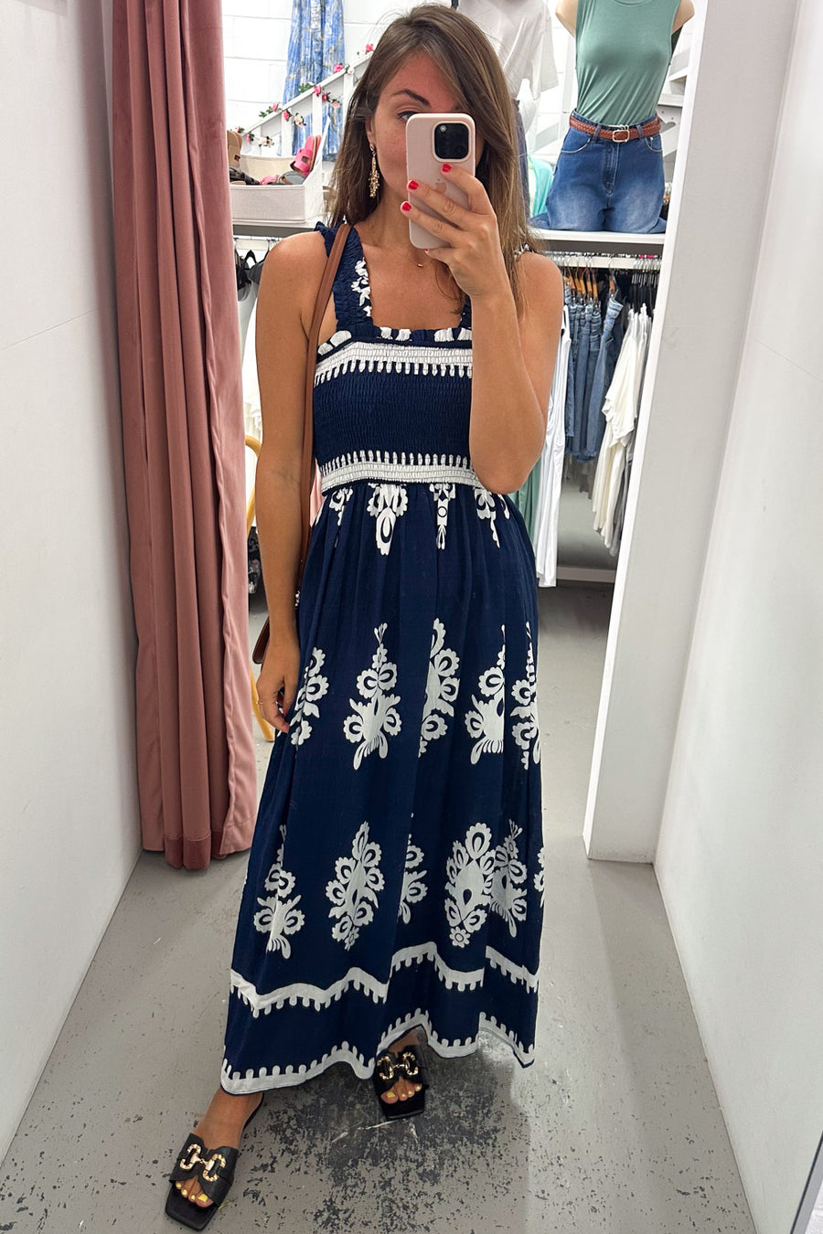 Navy White Boho