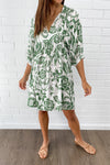 Green White Print