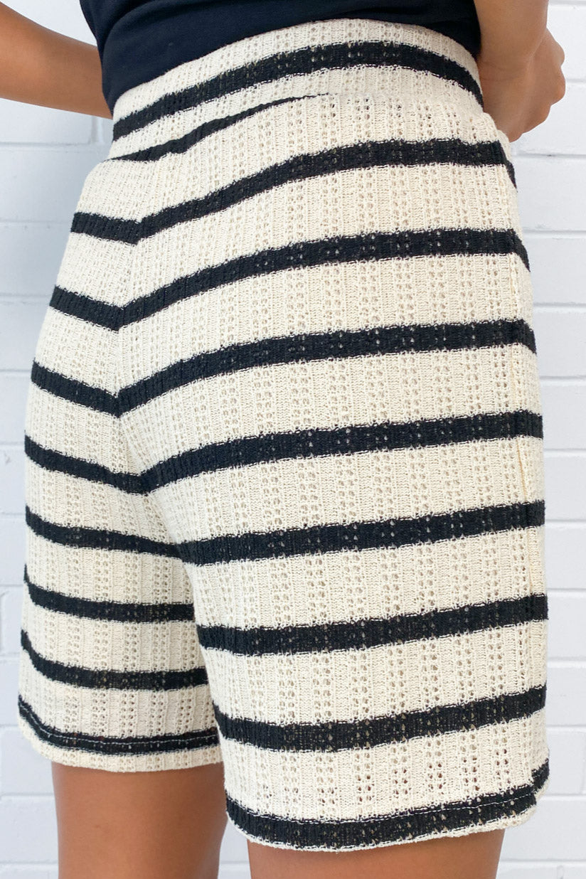 Cream Black Stripe