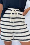 Cream Black Stripe