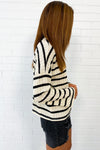 Cream Black Stripe