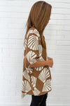 Brown White Print